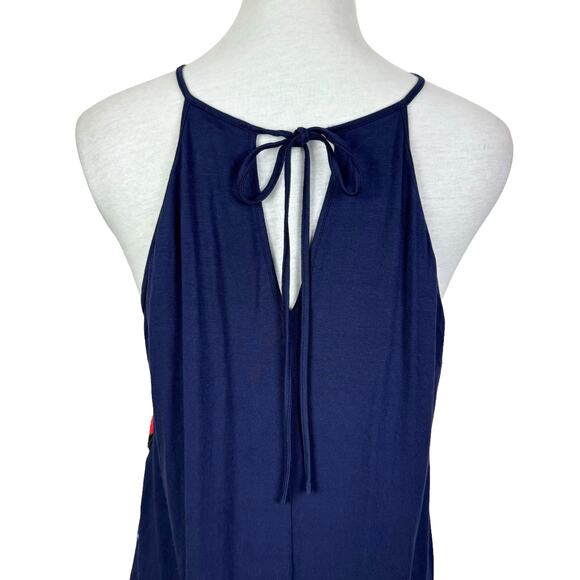 Vince Camuto Multi Color Stripe Ikat Colorful Crinkle Texture Halter Tank - Picture 7 of 10